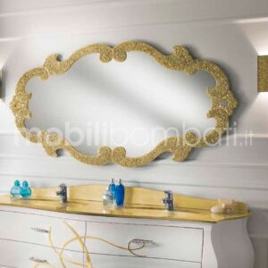 Spiegel aus geformtem Kristallglas – Gold