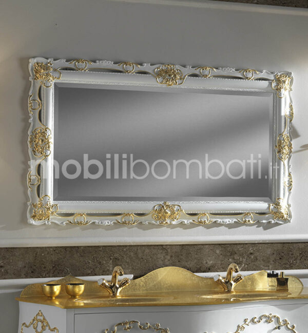 Geschnitzter Barockspiegel mit Gold 24k