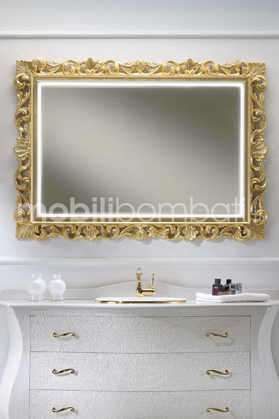 LED-Barockspiegel mit Touch-Sensor