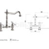 Badezimmerhahn – klassischer Stil – Waschbeckeneinheit, 2 Öffnungen, drehbarer Auslauf – Made in Italy: - Image 2
