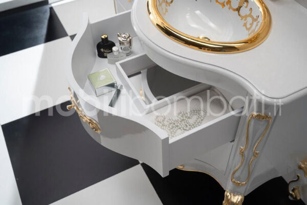 Weißer Waschtisch im Barockstil - Image 8