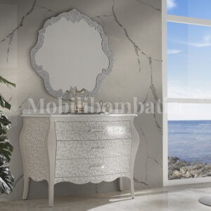 Mobile bagno stile barocco artigianale con bassorilievi